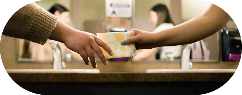 Compartiendo toalla sanitaria